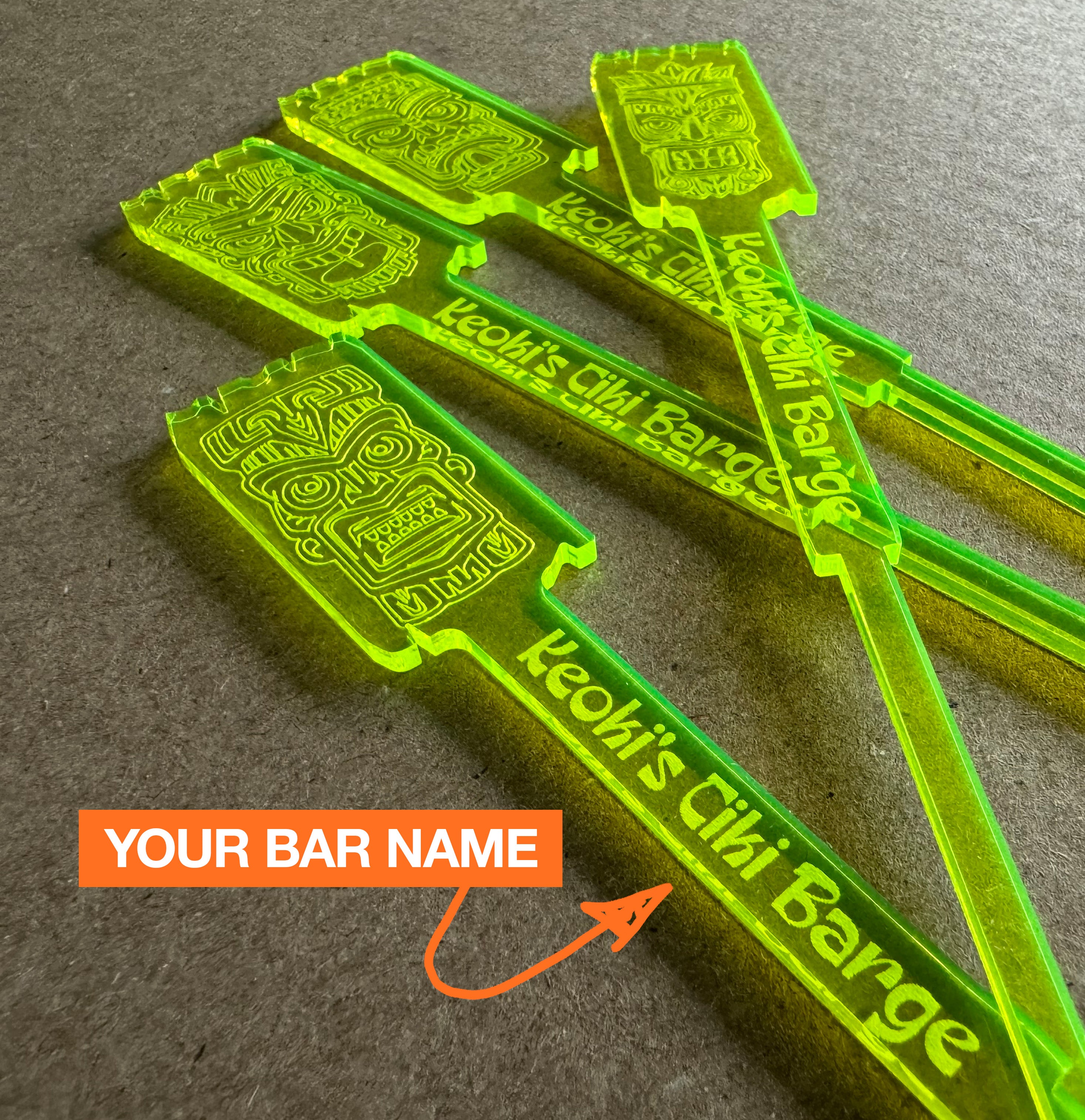 Tron Tiki Stirrer (4 Set)