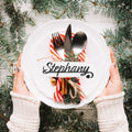 Christmas Place Setting Personalized Name Cards | Custom Acrylic Name Tags for Holiday Table Decor