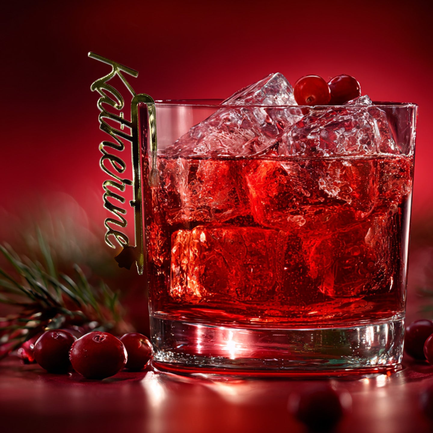 Christmas Custom Name Drink Charms