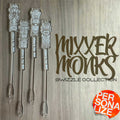 Monkeys "Mixxer Monks" Personalized XL Swizzle Sticks (Set of 4) | Custom Tiki Bar Drink Stirrers