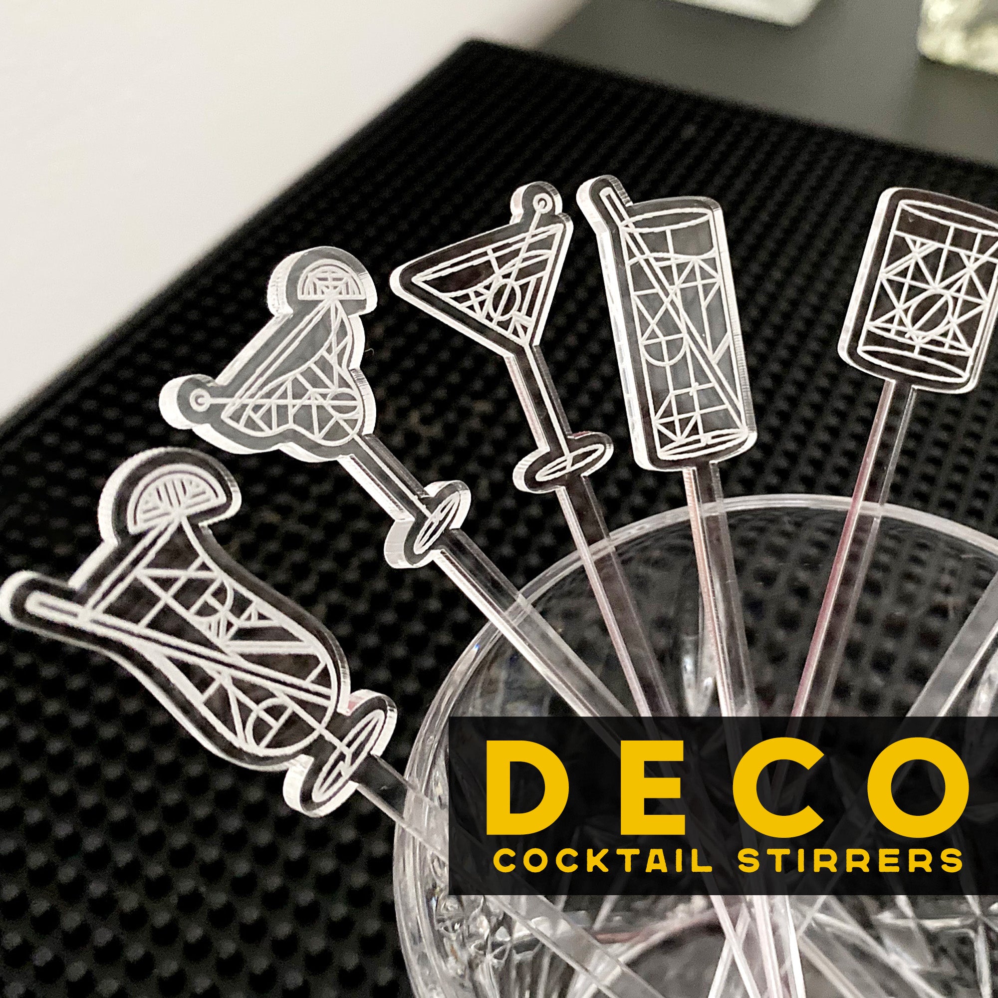 Deco Cocktail Stirrers (6 Set)