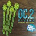 Retro Octopus Diver Personalized XL Swizzle Sticks (Set of 4) | Custom Tiki Bar Drink Stirrers