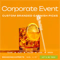Custom Logo Garnish Picks for Corporate Event | Brand Acrylic Garnish Picks