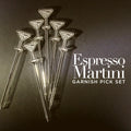 Espresso Martini Garnish Picks (Set of 6) | Vintage Art Deco Classic Cocktail Bar Design