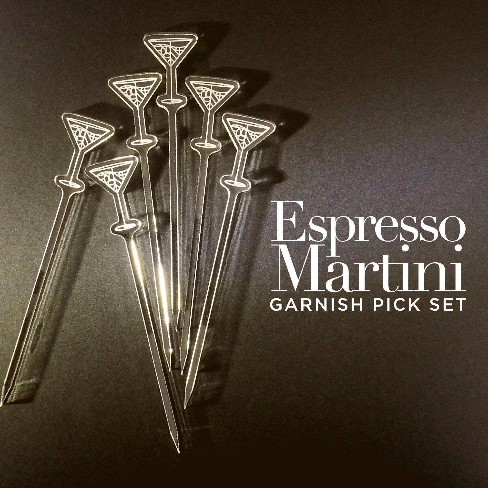 Espresso Martini Garnish Picks (6 Set)