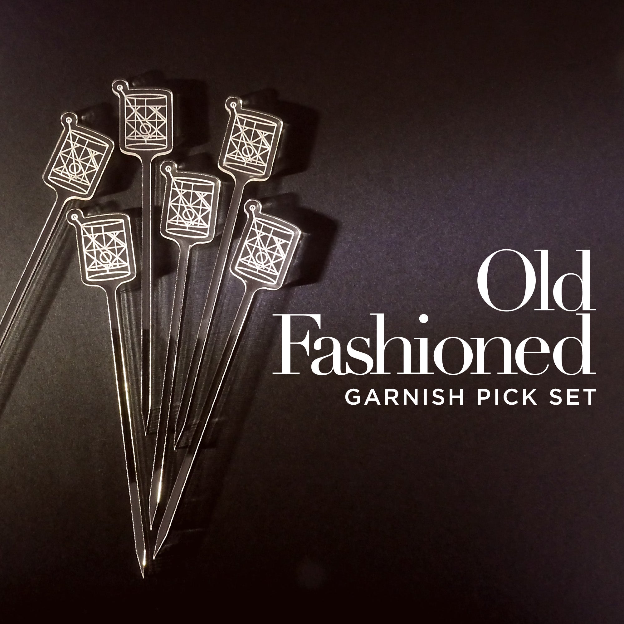 Old Fashioned Garnish Picks (6 Set)