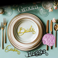 Wedding Table Place Setting Personalized Name Cards | Custom Acrylic Name Tags for Weddings, Receptions and Rehearsal Dinners