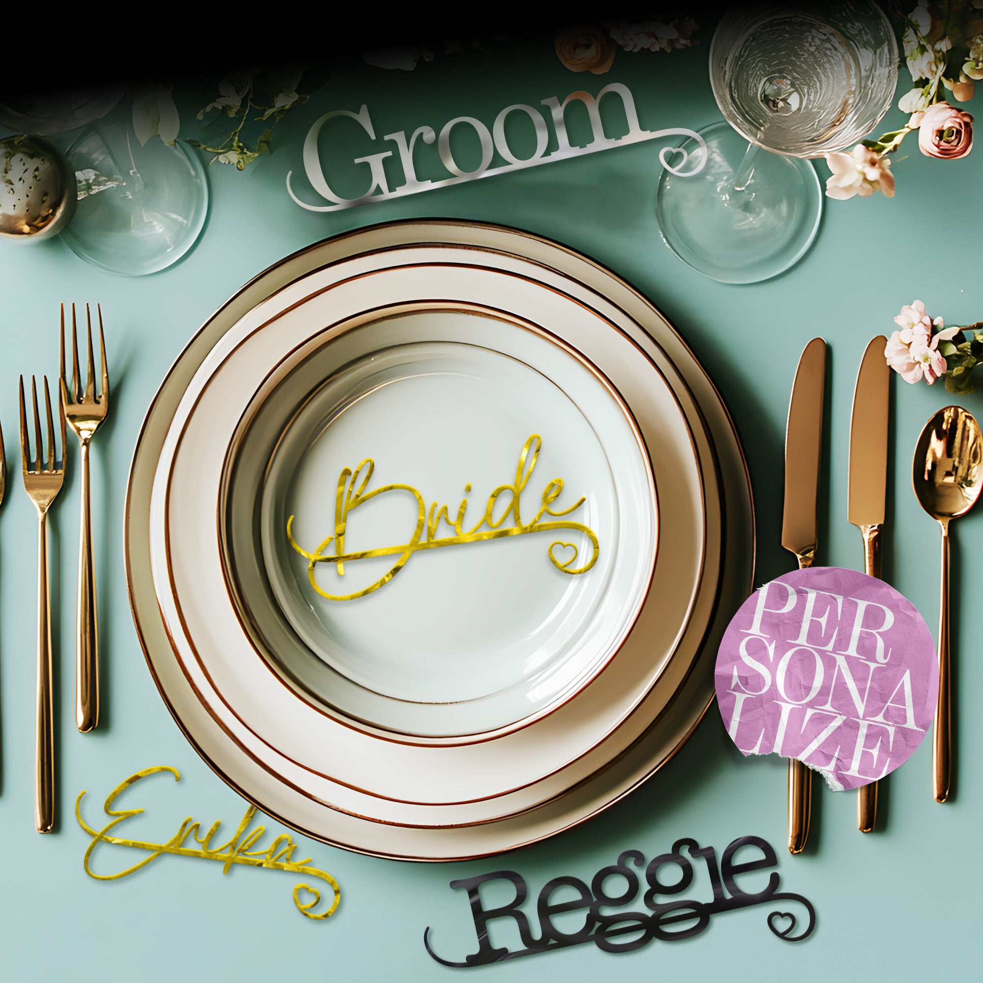 Custom Wedding Place Card Names