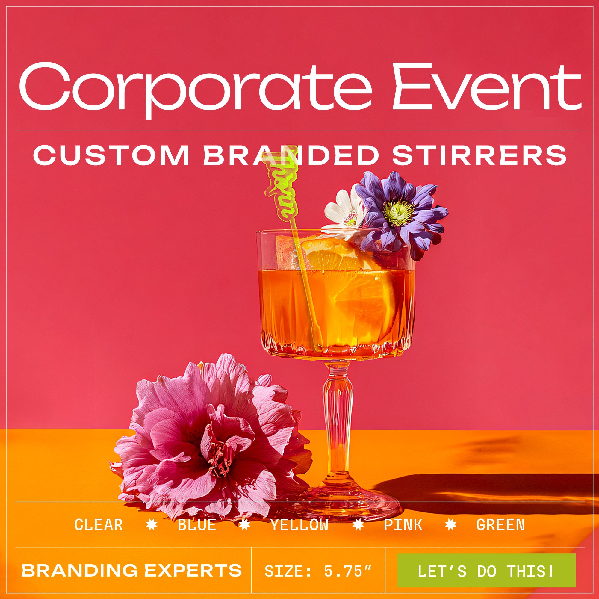 Custom Logo Cocktail Stirrers for Corporate Events