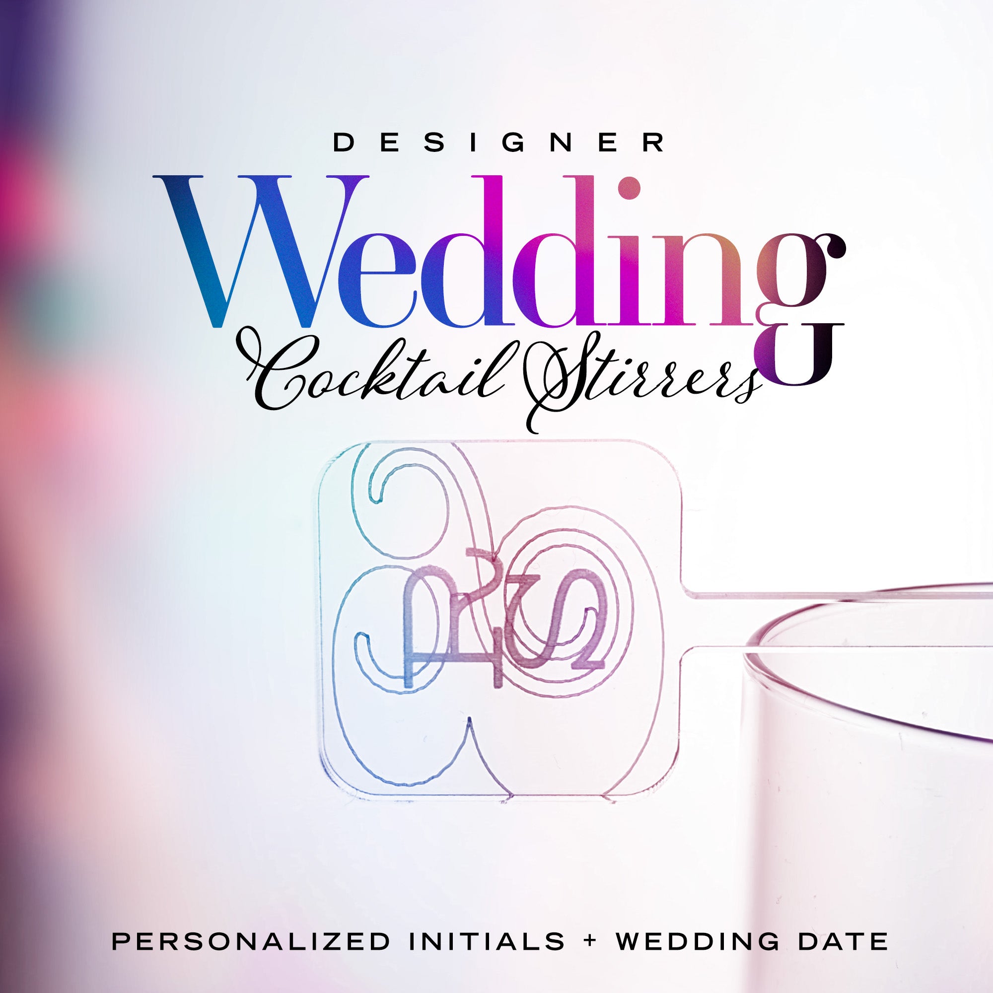 Custom Wedding Stirrer - Square