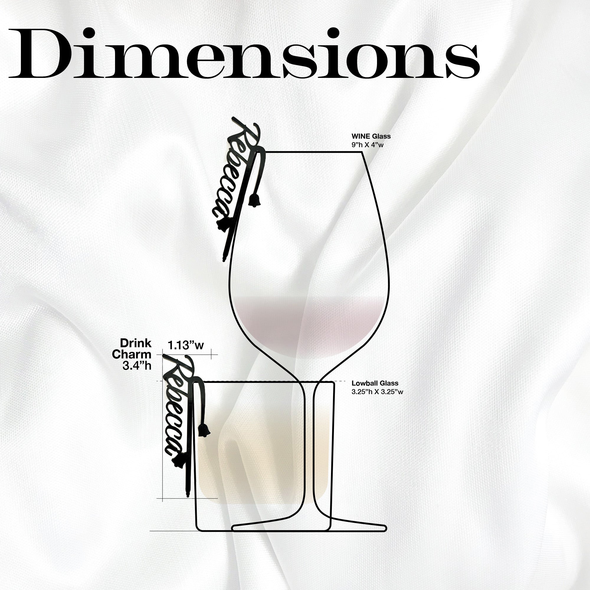 Christmas Custom Name Drink Charms