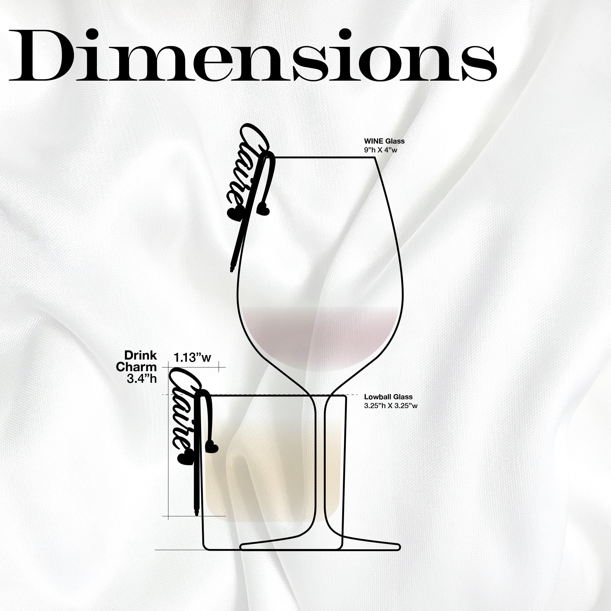 Custom Wedding Drink Charms