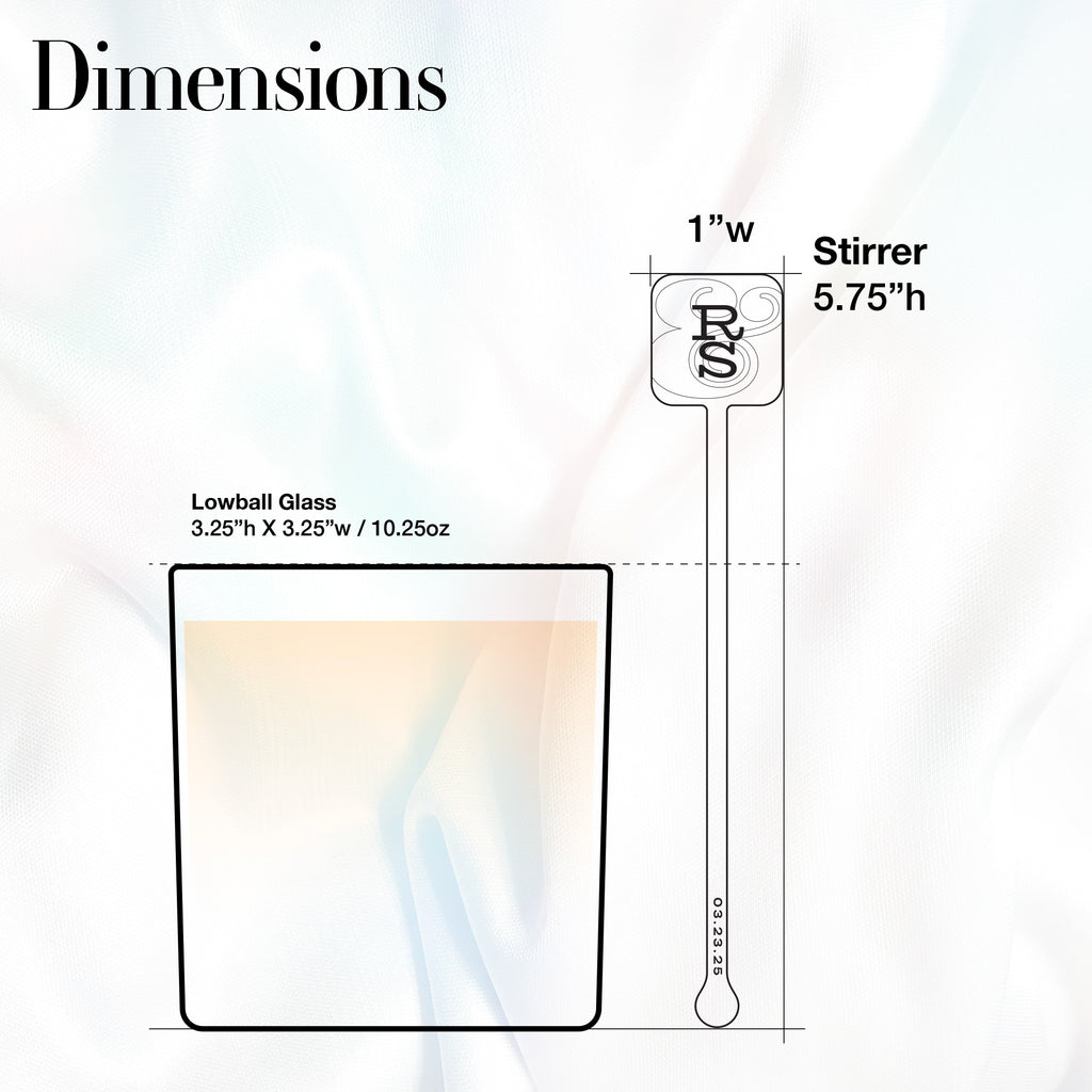 Custom Wedding Stirrer - Square