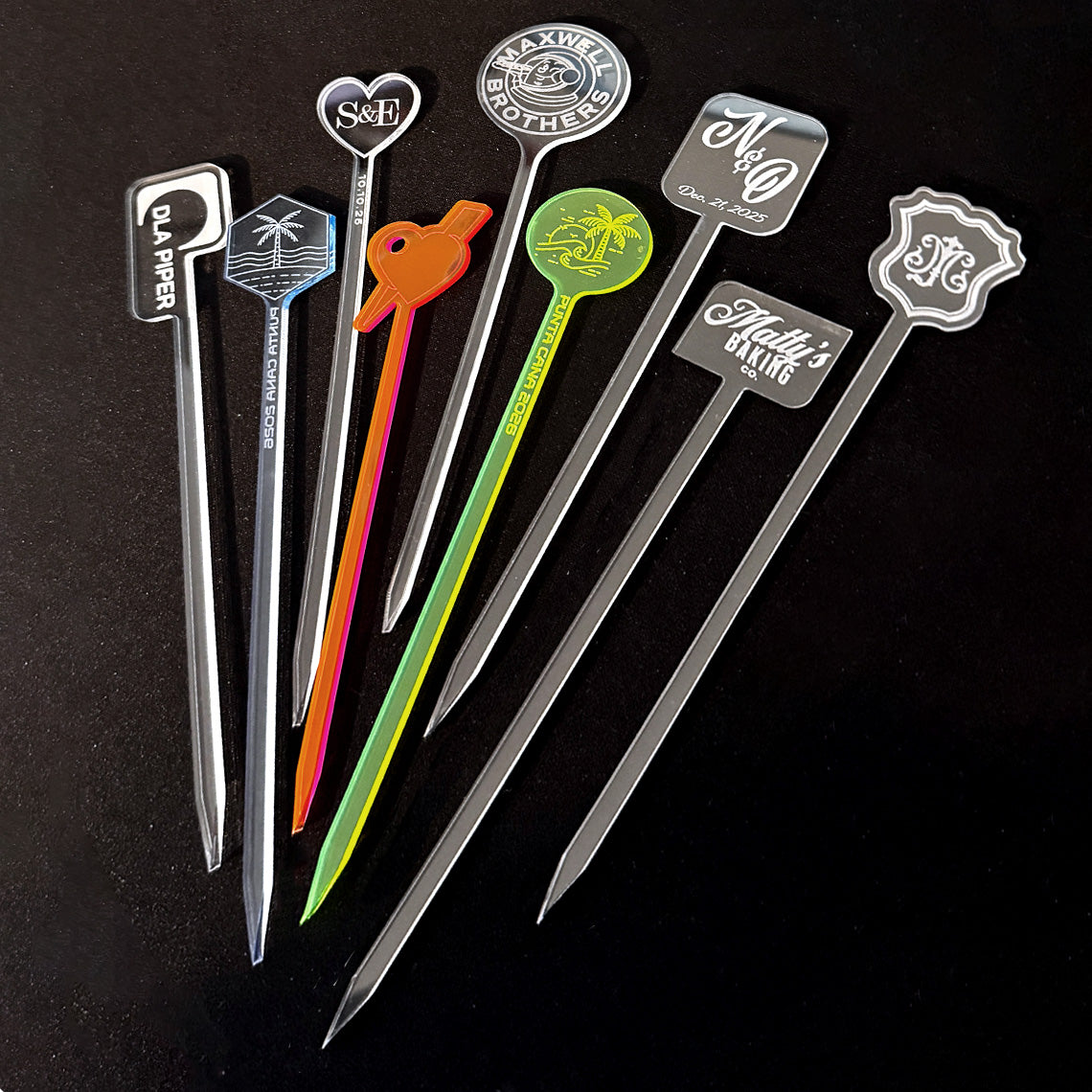 Custom Garnish Picks for cupcake toppers or appetizers