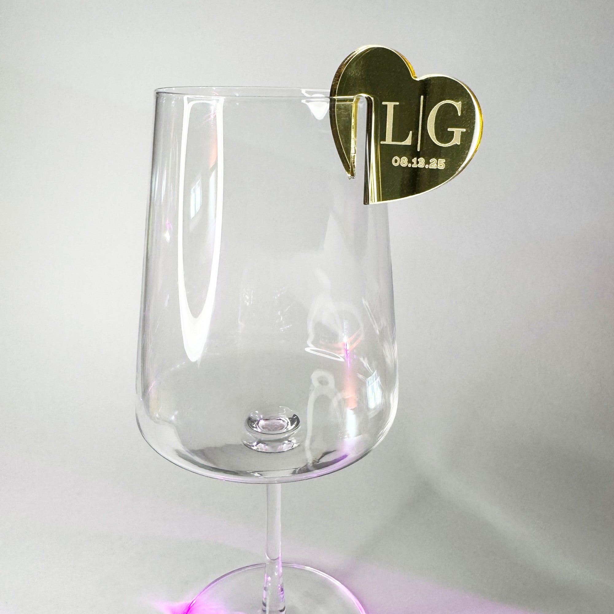 Custom Heart Wedding Drink Charms