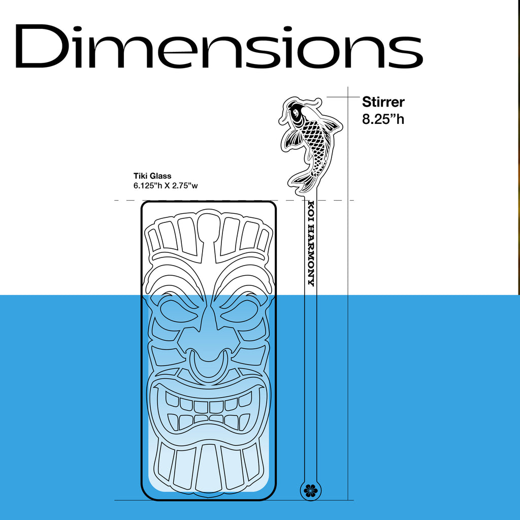 Koi Harmony Stirrer Stubbies – Personalized Acrylic Koi Cocktail Stirrers (Set of 4)
