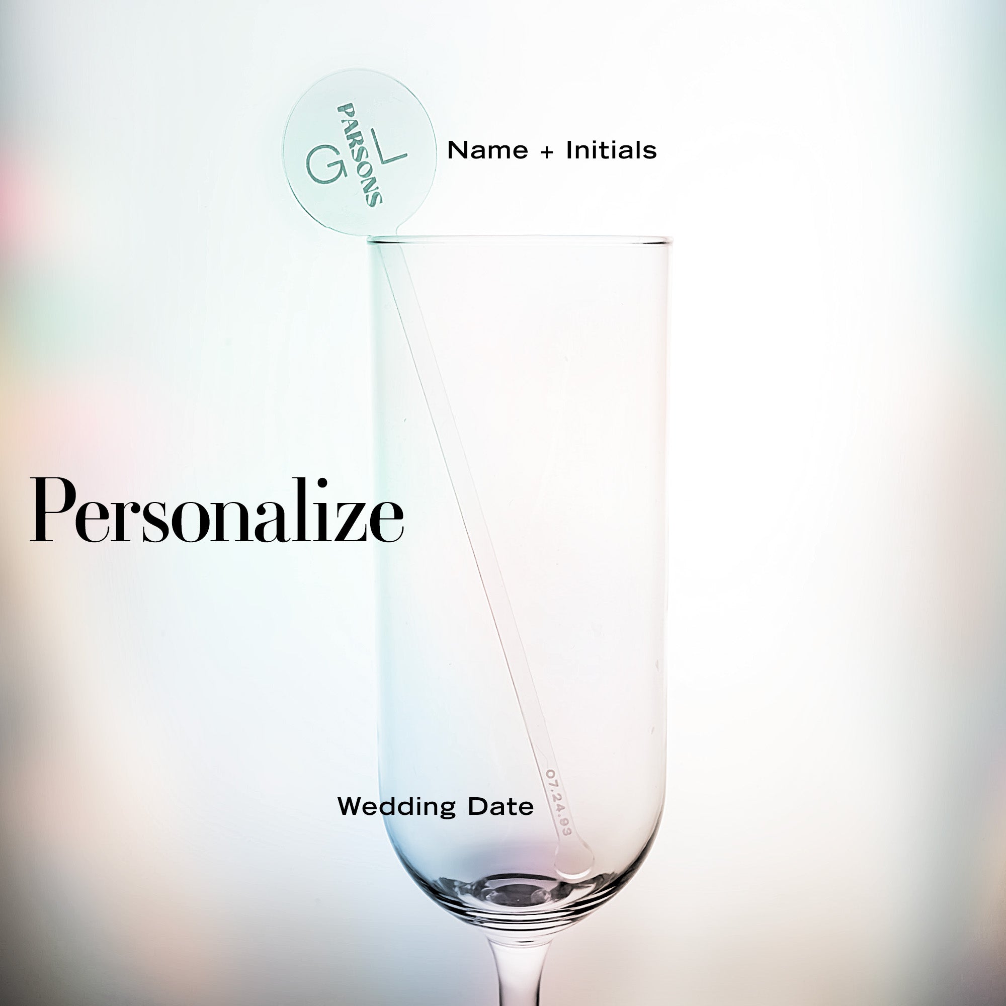 Custom Wedding Stirrer - Round