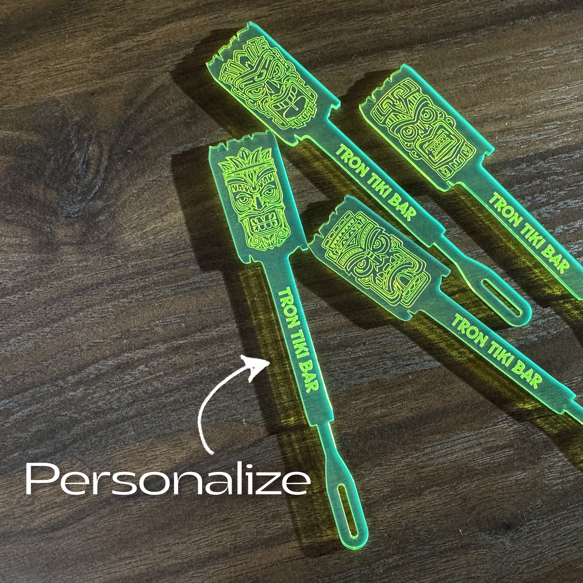 Tron Tiki Stirrer Stubbies (4 Set)