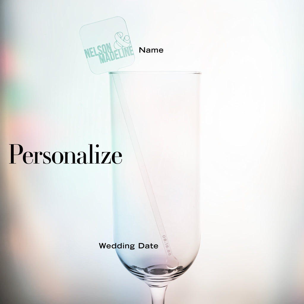 Custom Wedding Stirrer - Square Modern