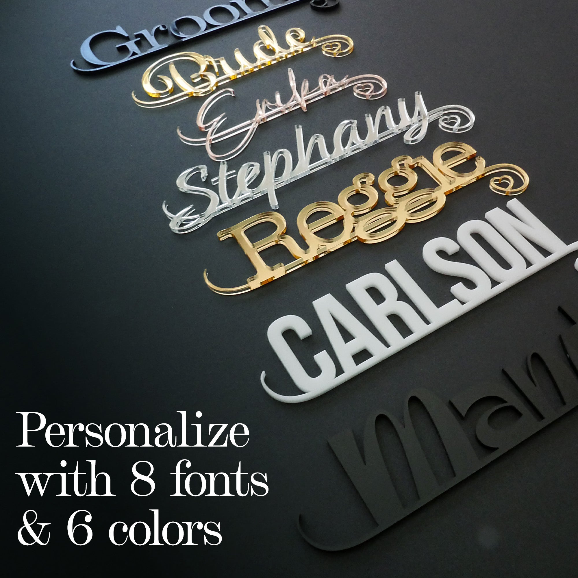 Custom Wedding Place Card Names