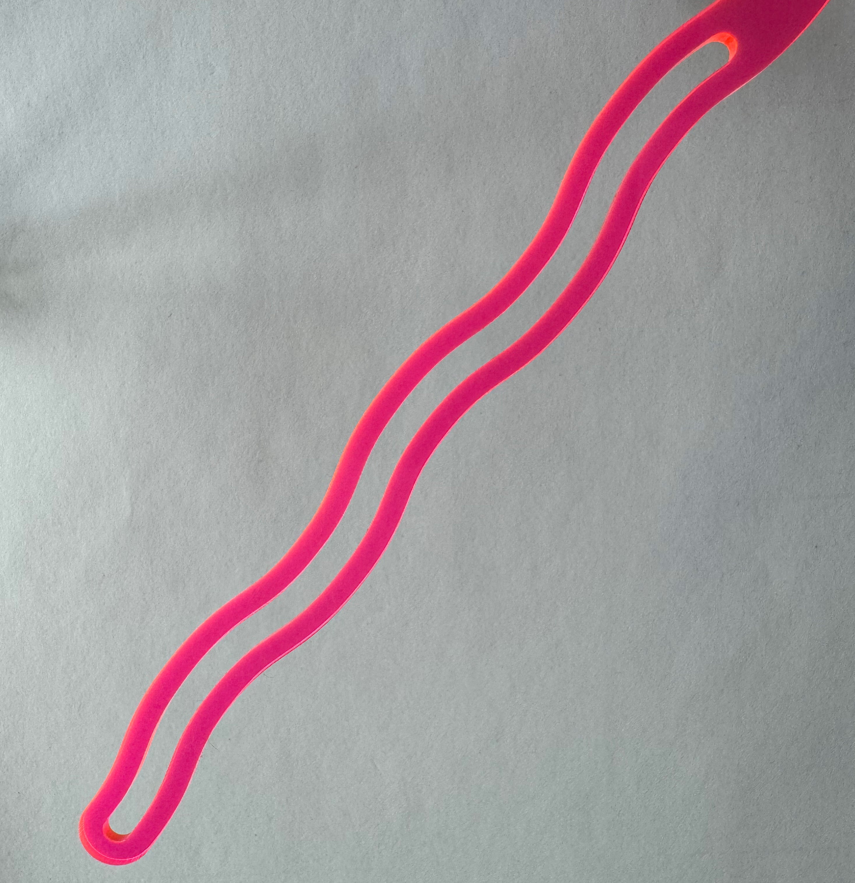 Pink Flamingo Personalized Drink Stirrer on a gray background