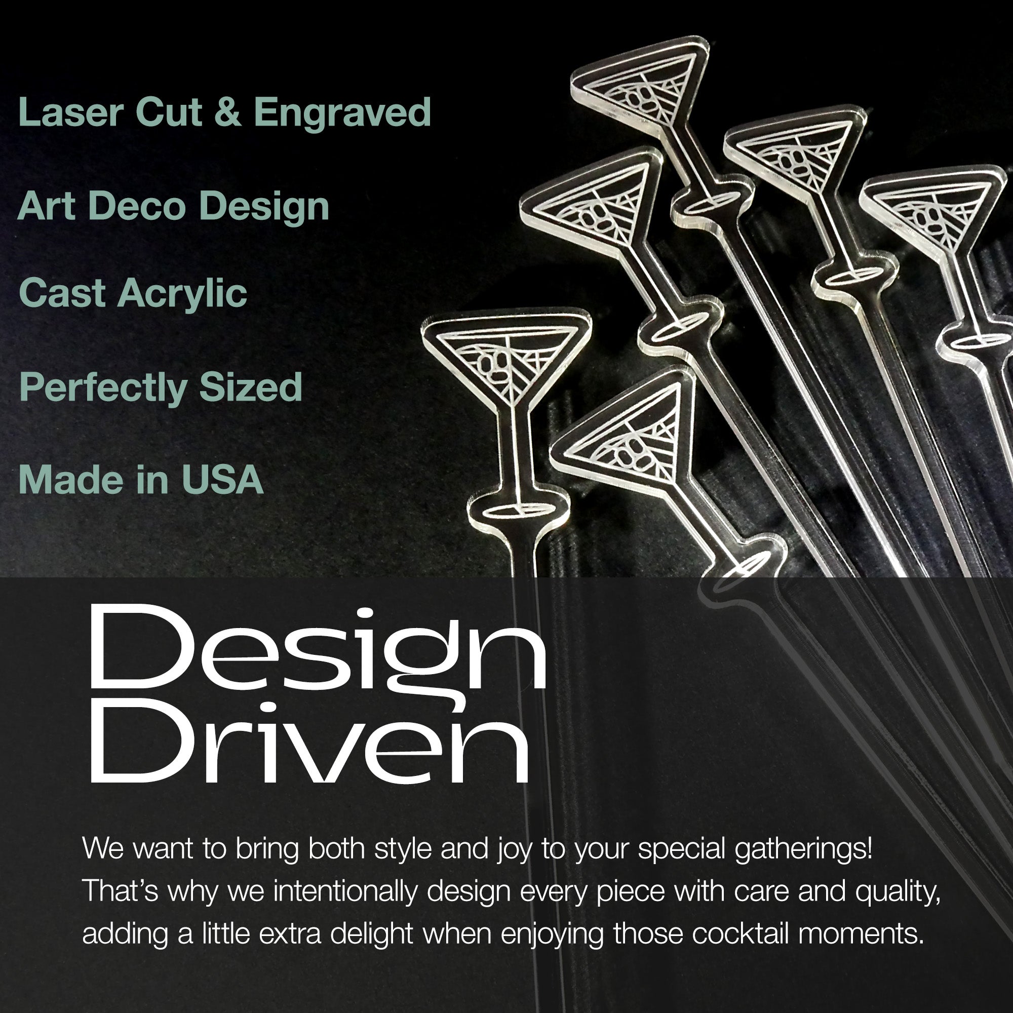 Espresso Martini Garnish Picks (6 Set)