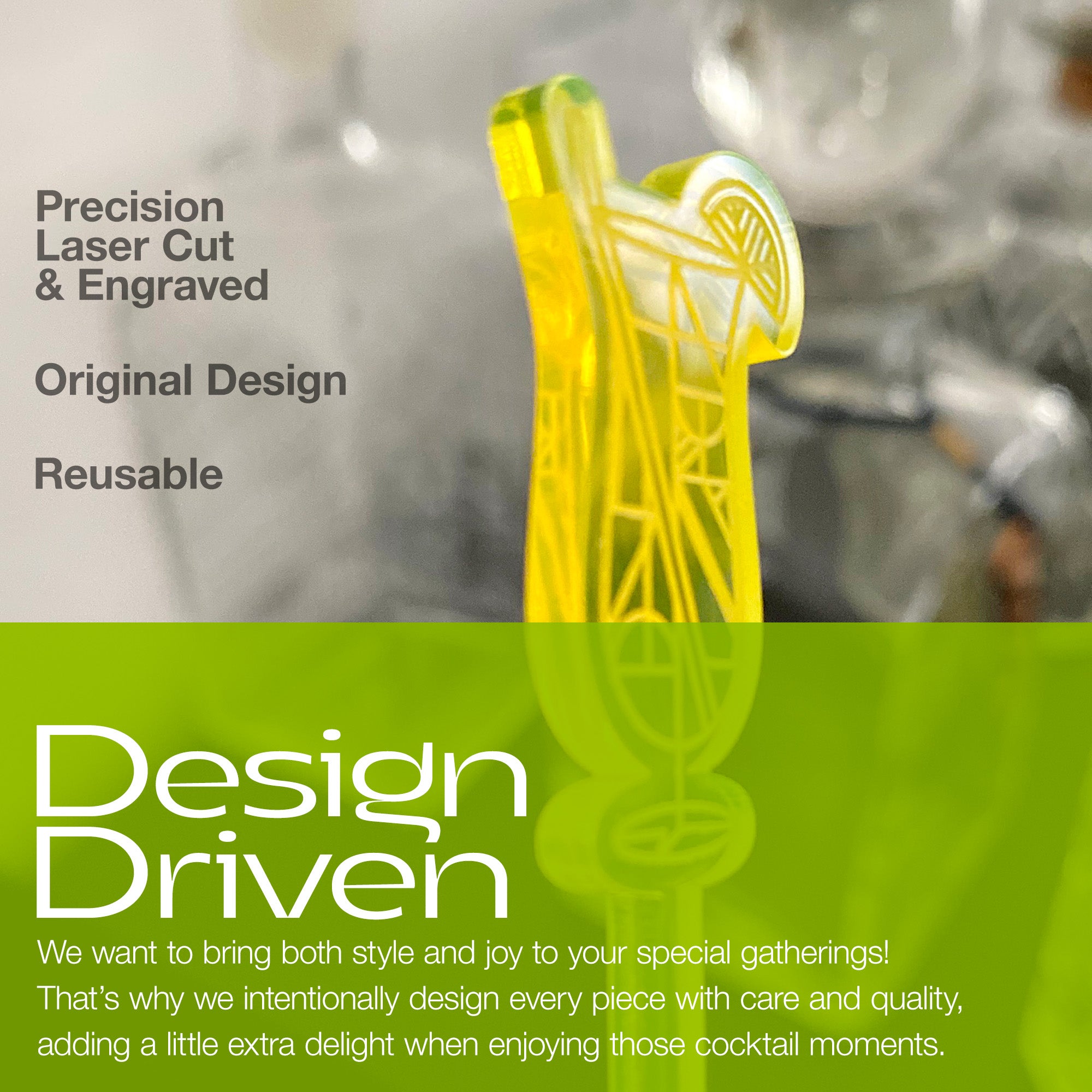 Deco Cocktail Stirrers (6 Set)