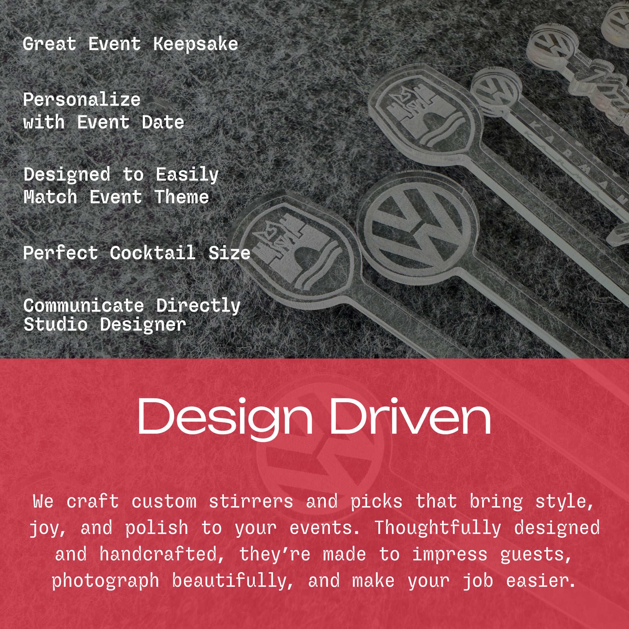 Custom Logo Cocktail Stirrers for Corporate Events