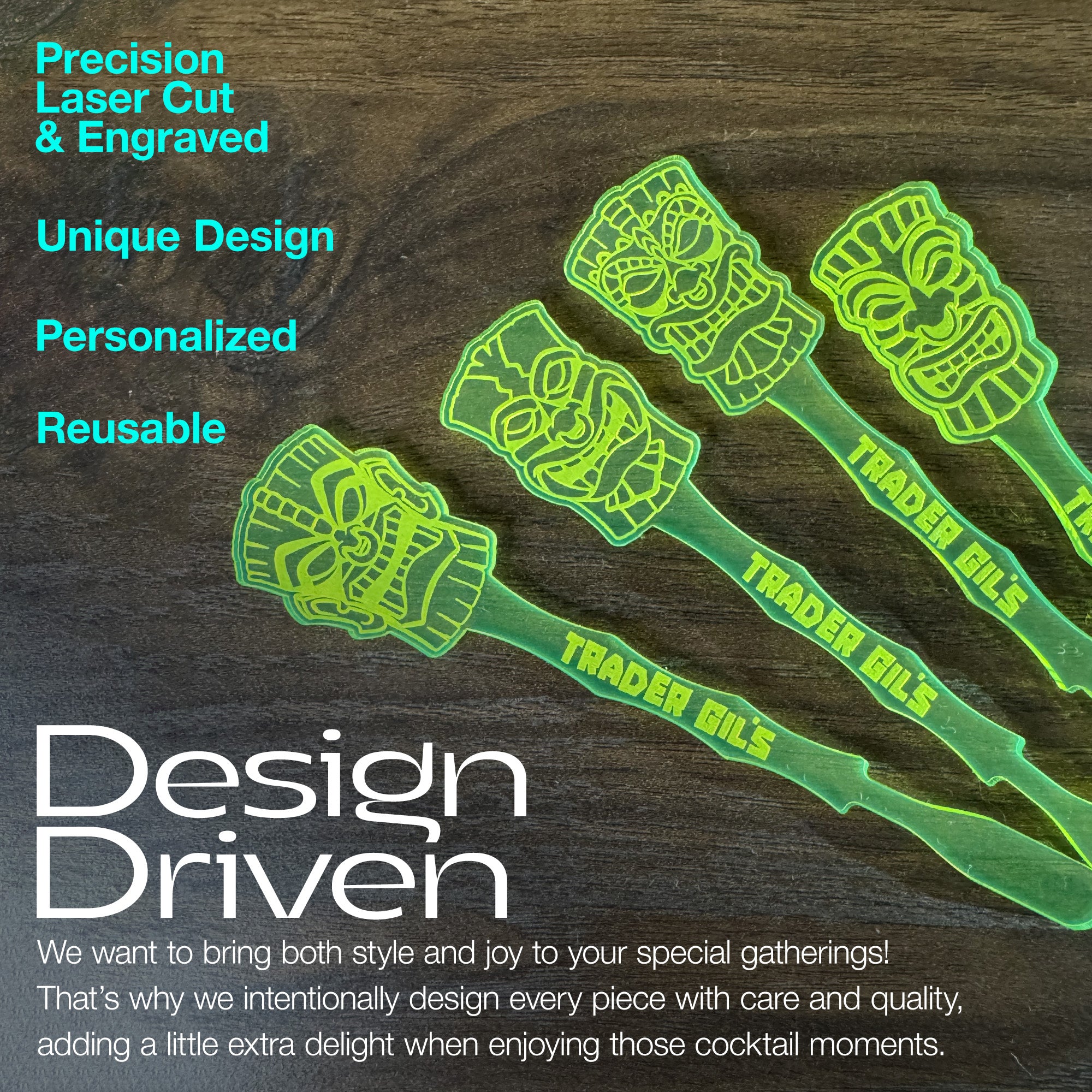 Tiki Society Stirrer Stubbies (4 Set)