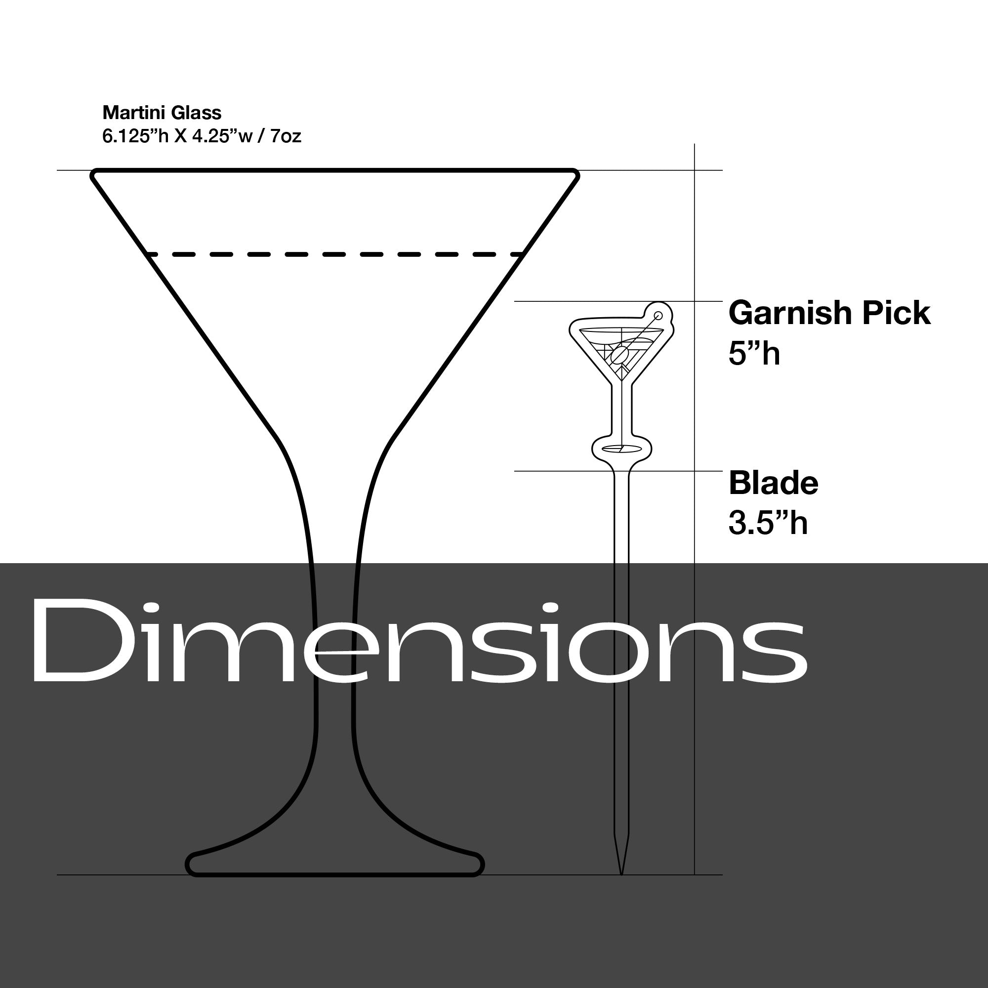 Martini Garnish Picks (6 Set)
