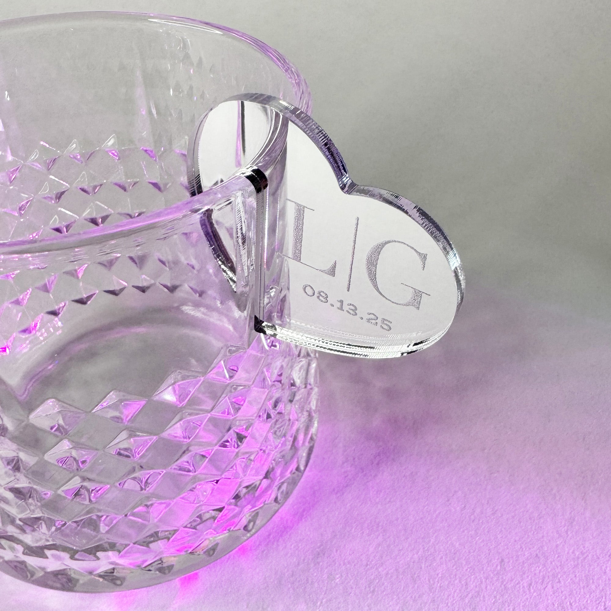 Custom Heart Wedding Drink Charms
